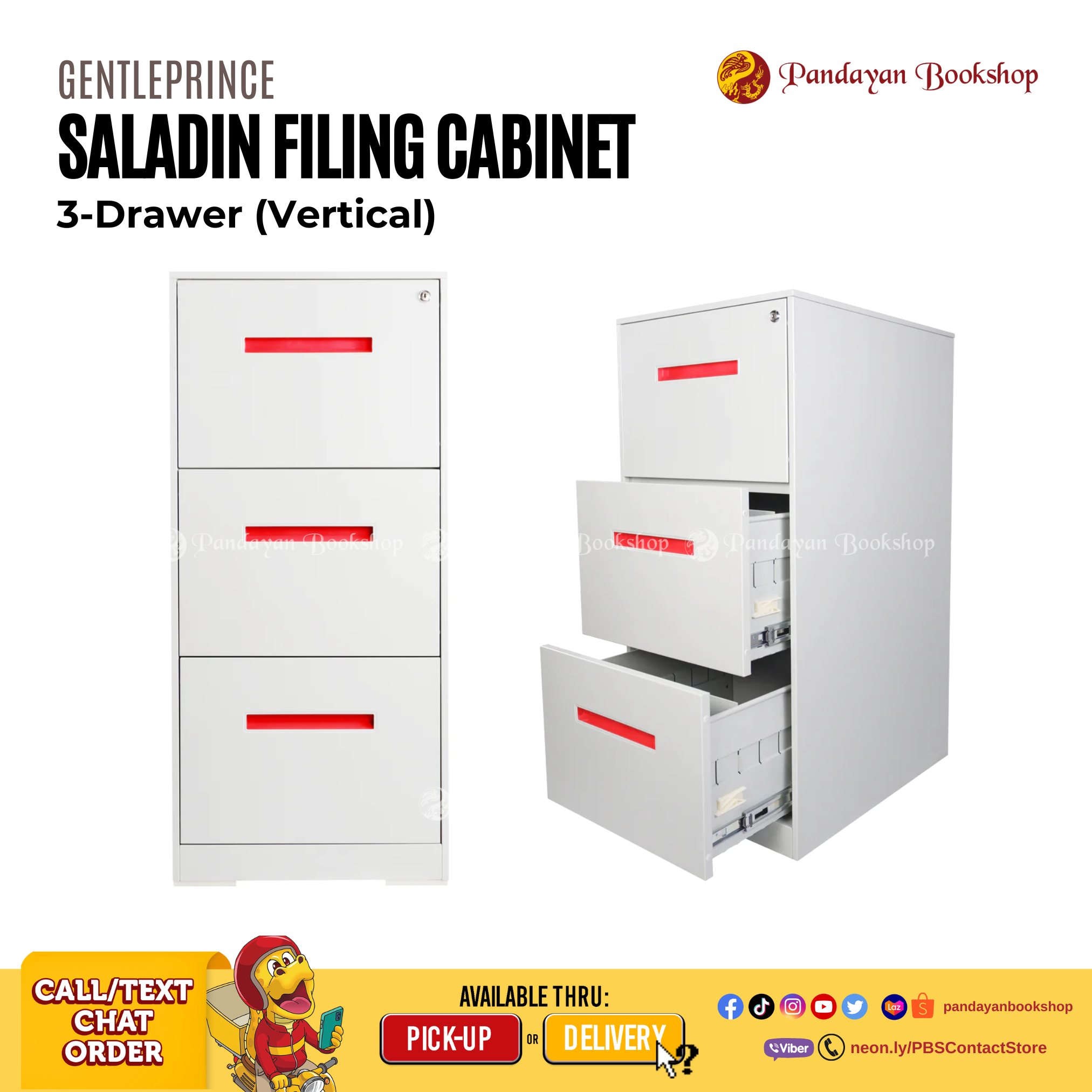 Saladin Office Filing Cabinet 3-Drawer Vertical
